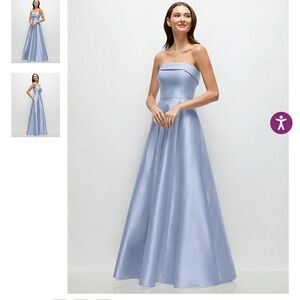 ALFRED SUNG Strapless Light Blue Dress (sky blue)